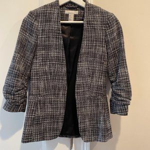 H&M Tweed Black and White Blazer - 0